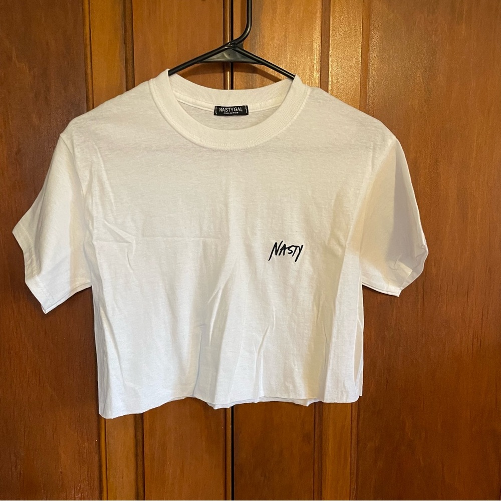 Nasty Gal white t-shirt.